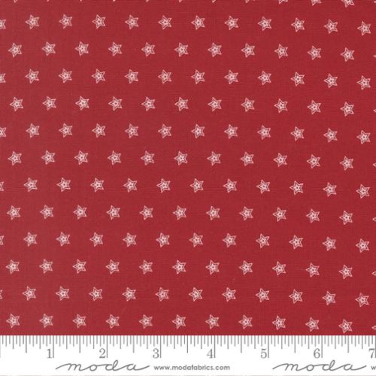 Fabric Moda Crimson Double Star American Gatherings III by the Quarter Yard 49324-12